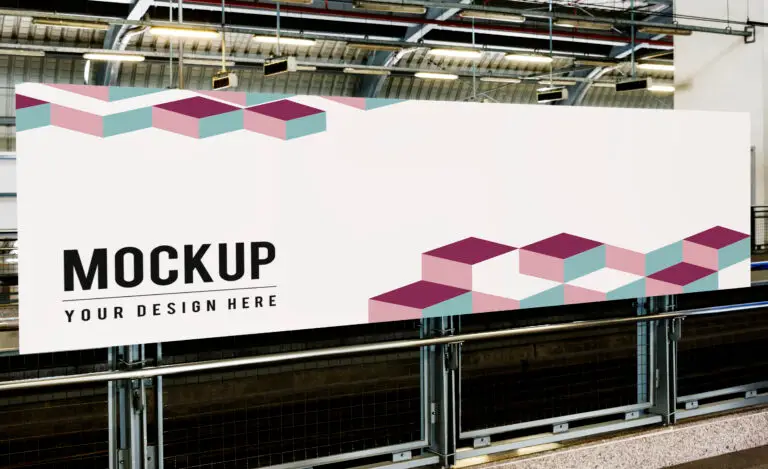 Large billboard mockup for advertisements